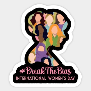 break the bias international womens day Sticker